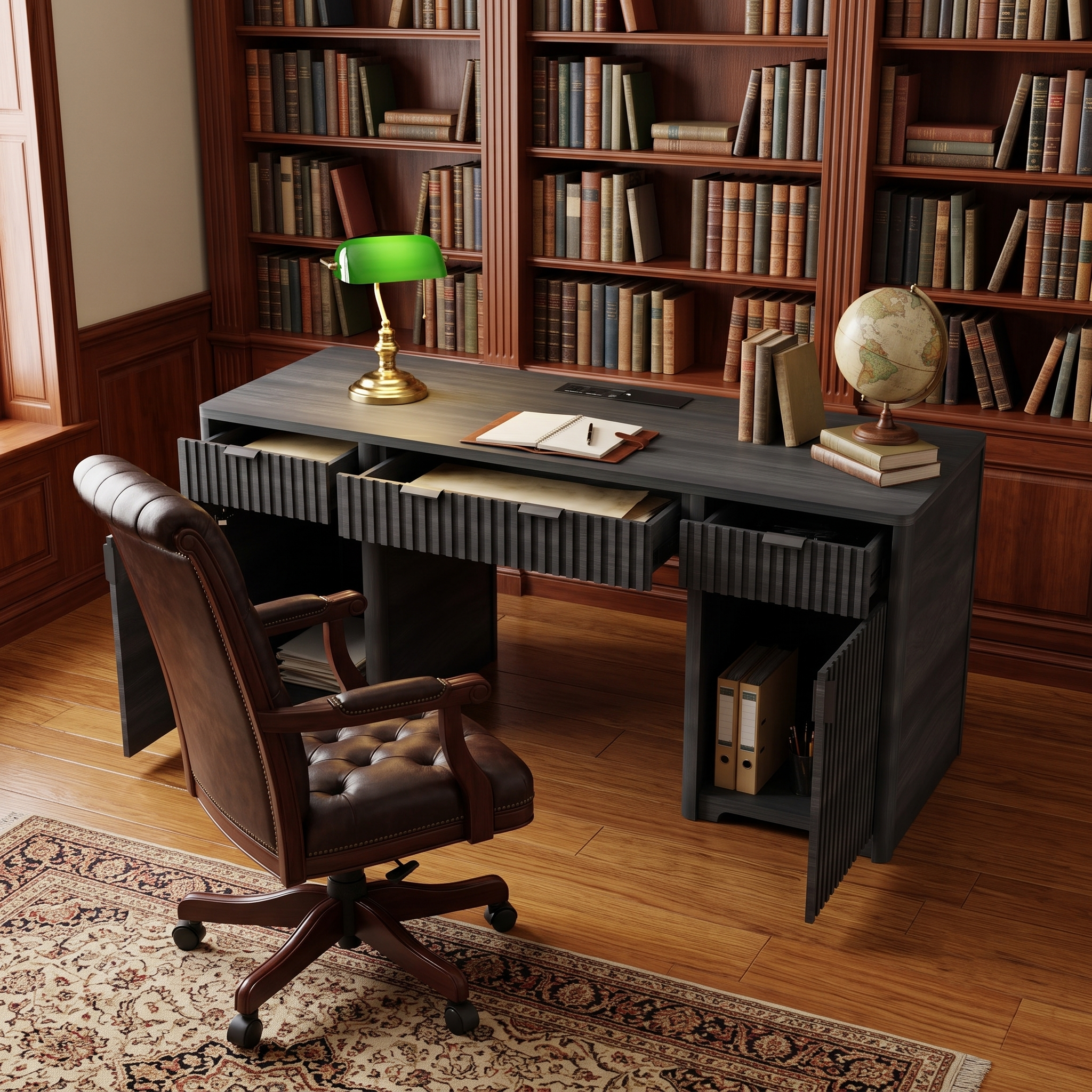 Saintcy Fluted Studio Desk