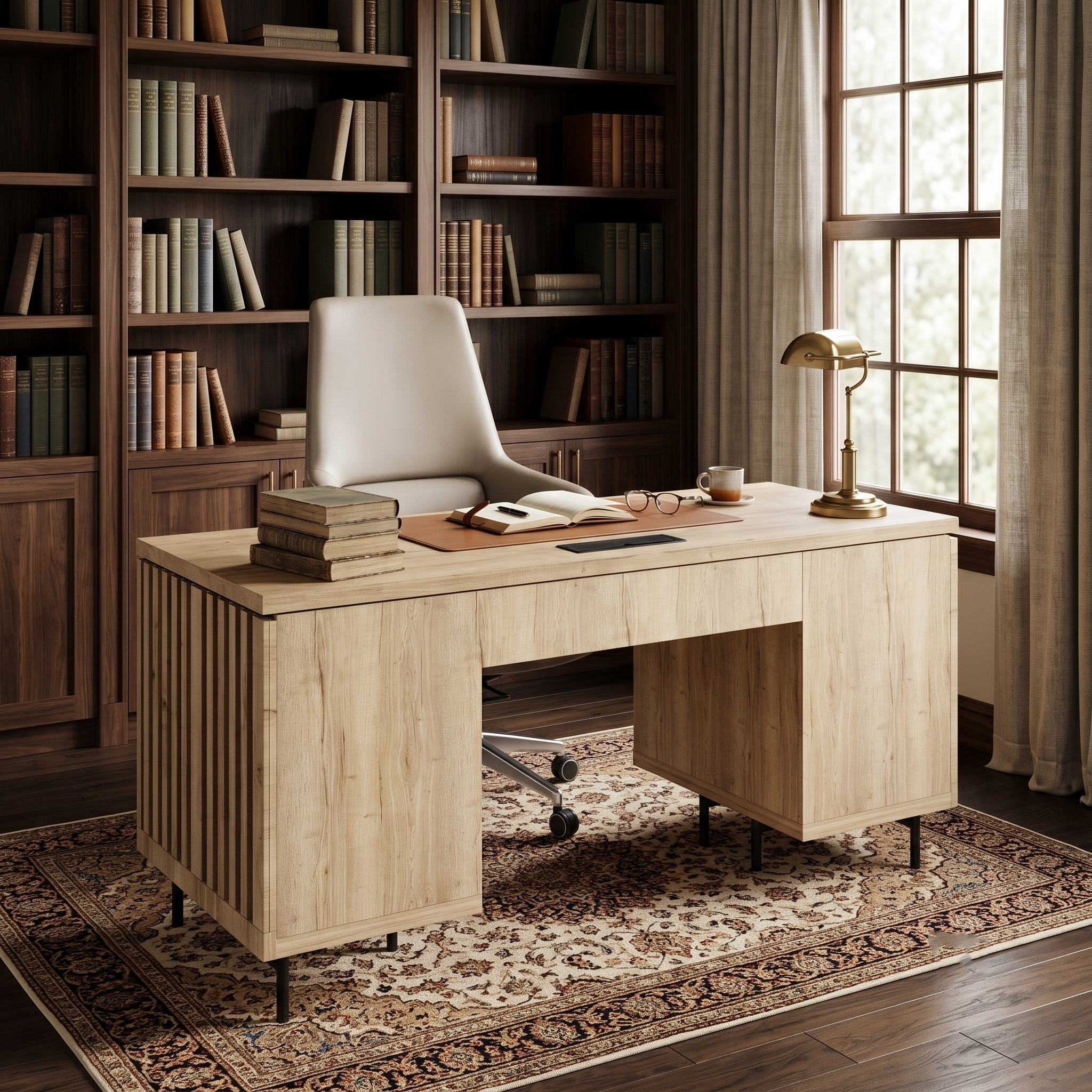 Saintcy Fluted Studio Desk