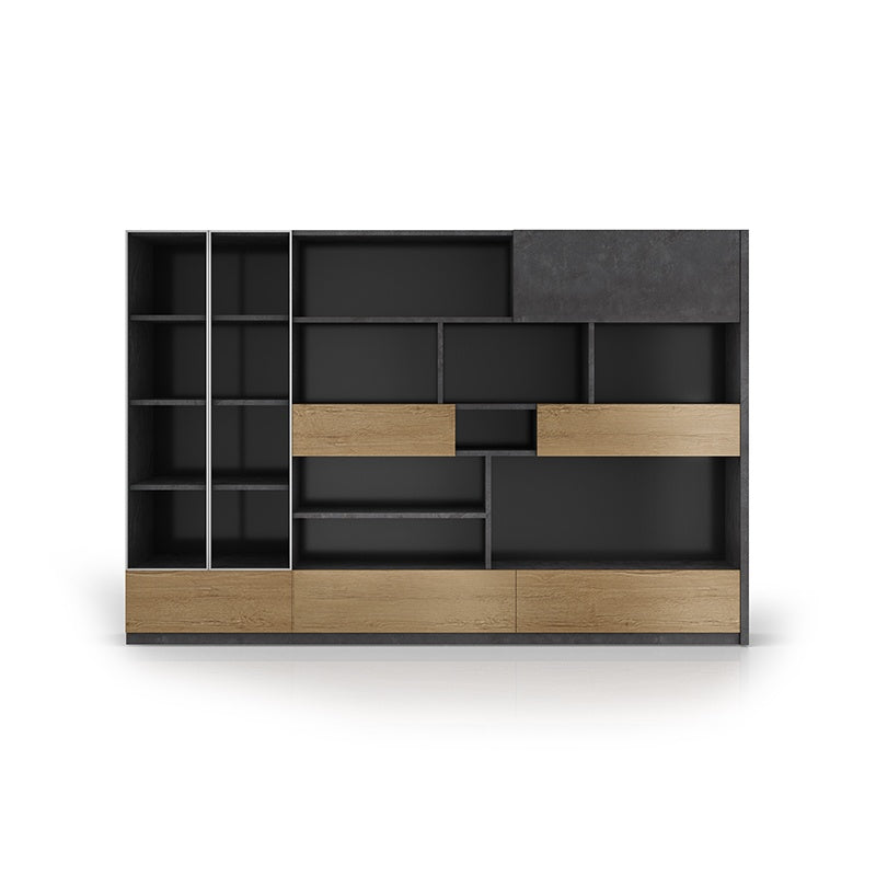 SAINTCY Architectural Executive Bookcase - Large 3.0m Modular Display Wall Cabinet