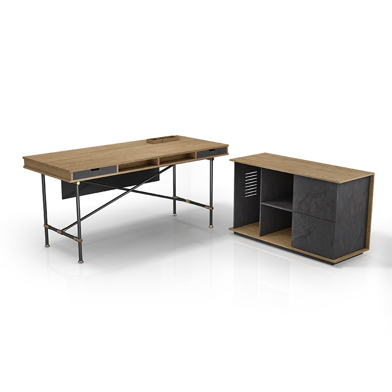 Saintcy Industrial Pipe-Leg Office Desk - Professional Single Staff Workstation (1600mm/1800mm)