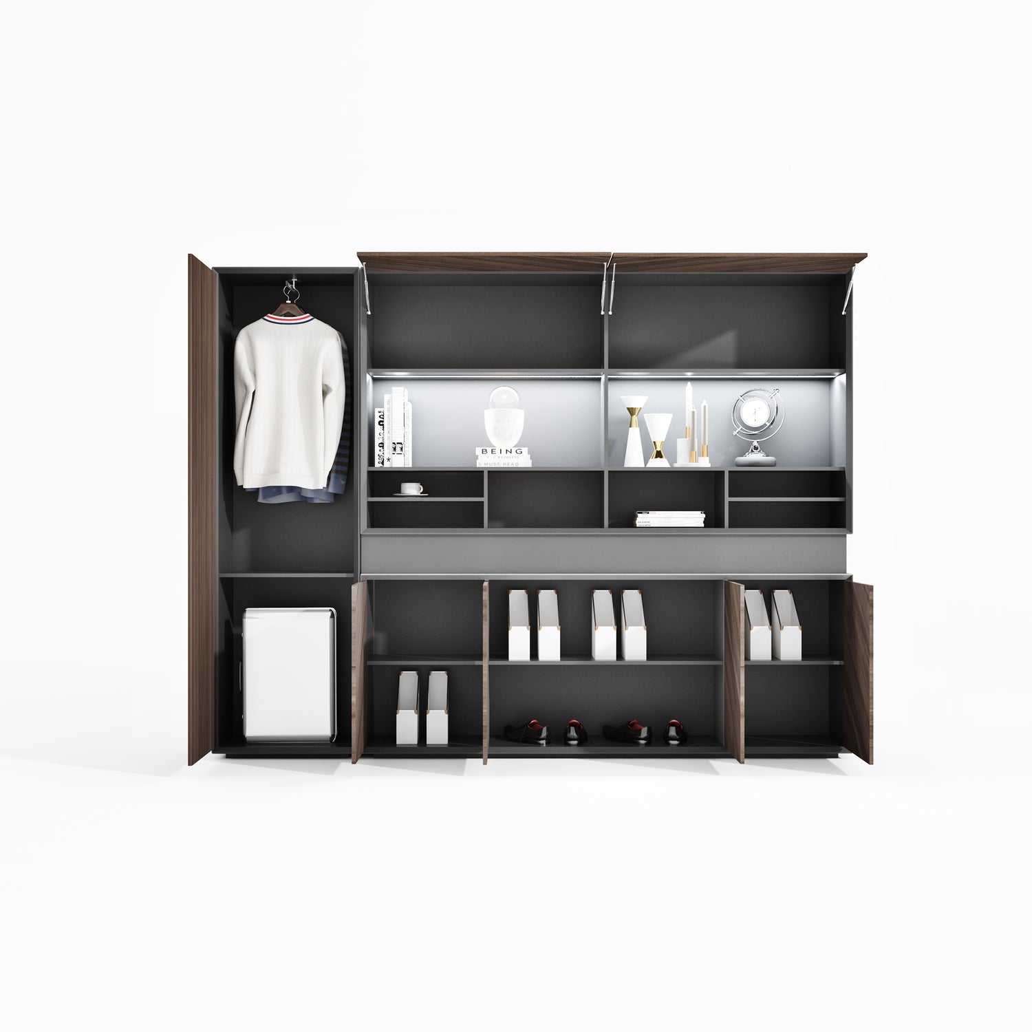 Saintcy Vatti Chevron Illuminated Wall Unit