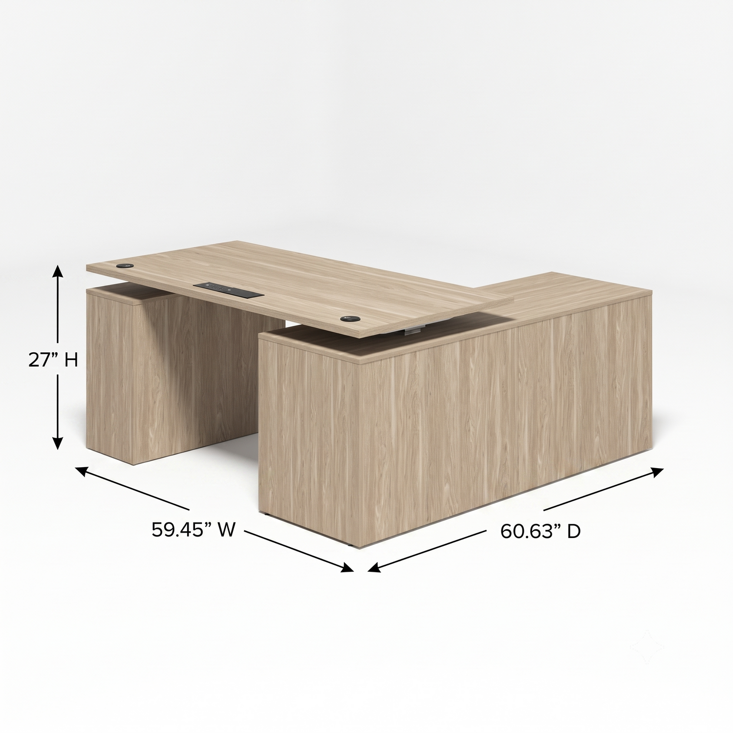 Saintcy Ascend Fluted Standing L-Desk